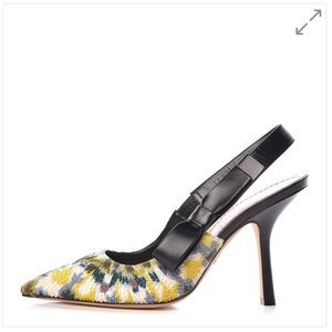 CHRISTIAN DIOR Embroidered Beaded Sling-Back